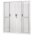 Porta De Alumínio Veneziana De Correr 210x200cm 6 Folhas 2 Fi