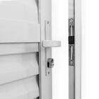 Porta De Alumínio Veneziana Mista Branca Esquerda - 210x60