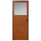 Porta De Alumínio Vidro Fixo Lambril Max Madeiro "d" 210x100