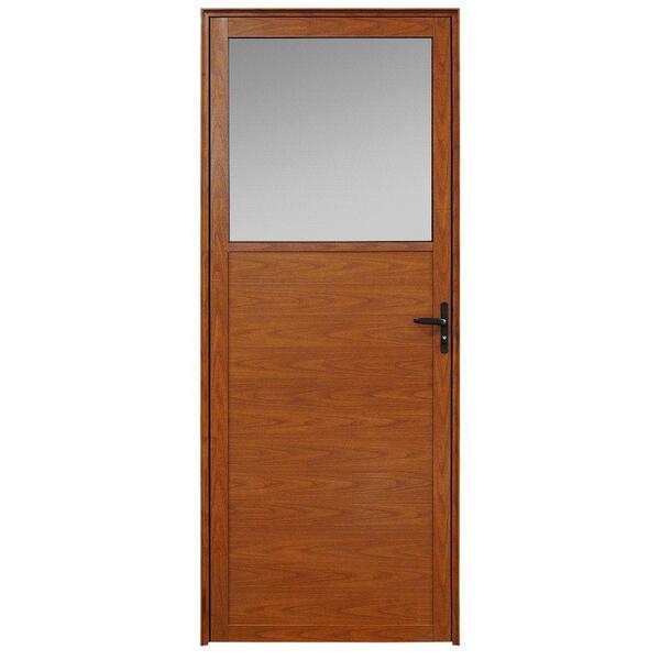 Porta De Alumínio Vidro Fixo Lambril Max Madeiro "d" 210x90