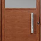 Porta De Alumínio Vidro Fixo Lambril Max Madeiro "e" 210x70