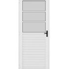 Porta De Alumínio Vidro Fixo Lambril Max Preto "d" 210x70