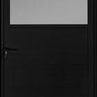 Porta De Alumínio Vidro Fixo Lambril Maxx Preto "d"  210x85