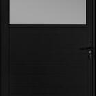 Porta De Alumínio Vidro Fixo Lambril Maxx Preto "e"  210x70