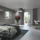 Porta Balcão de Correr 3 Folhas Alumínio Branco com Vidro Transparente 2,14x1,20m Linha Vivace Artens