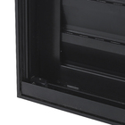 Porta Balcão de Correr 3 Folhas Alumínio Preto com Vidro Transparente 2,14x1,20m Linha Vivace Artens