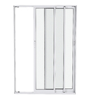 Porta de Correr 3 Folhas Alumínio Pintado Branco com Vidro Transparente 2,14x1,50m Linha Vivace Artens