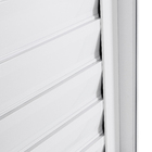 Porta de Correr Veneziana 3 Folhas Alumínio Pintado Branco com Vidro Transparente 2,14x1,60m Linha Vivace Artens