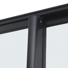 Porta de Correr 2 Folhas Alumínio Preto com Vidro Transparente 2,14x1,60m Linha Vivace Artens