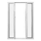 Porta de Correr 4 Folhas Alumínio Branco com Vidro Transparente 2,14x2,00m Linha Vivace Artens