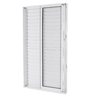 Porta de Correr Veneziana 3 Folhas Alumínio Pintado Branco com Vidro Transparente 2,14x2,00m Linha Vivace Artens