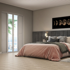 Porta de Correr Veneziana 6 Folhas Alumínio Pintado Branco com Vidro Transparente 2,14x2,00m Linha Vivace Artens