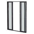 Porta de Correr 4 Folhas Alumínio Preto com Vidro Transparente 2,14x2,00m Linha Vivace Artens