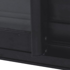 Porta Balcão de Correr 3 Folhas Alumínio Preto com Vidro Transparente 2,14x2,00m Linha Vivace Artens