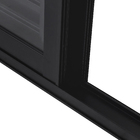 Porta Balcão de Correr 6 Folhas Alumínio Preto com Vidro Transparente 2,14x2,00m Linha Vivace Artens