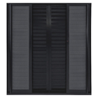 Porta Balcão de Correr 6 Folhas Alumínio Preto com Vidro Transparente 2,14x2,00m Linha Vivace Artens