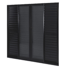 Porta Balcão de Correr 6 Folhas Alumínio Preto com Vidro Transparente 2,14x2,00m Linha Vivace Artens