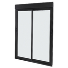 Porta Balcão de Correr com Persiana Blackout Alumínio Preto Vidro Transparente 2,35x1,60m Linha Vivace Artens