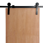 Porta De Correr 210x80 Kit Celeiro Preto