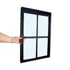 Porta de Correr 2 Folhas Alumínio Pintado Preto com Persiana Blackout Motorizada 220V 231,5x1,50m Linha Black Nobre CRV