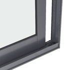 Porta Balcão de Correr 2 Folhas Alumínio Pintado Cinza com Vidro Transparente 2,14x1,60m Linha Vivace Artens