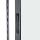 Porta Balcão de Correr 2 Folhas Alumínio Pintado Cinza com Vidro Transparente 2,14x2,00m Linha Vivace Artens