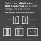 Porta De Correr 2 Folhas Bronze Com Vidro Temperado Direita -