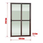 Porta De Correr 2 Folhas Moveis 210 X 120 Elite Com Fecho Aut