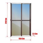 Porta De Correr 2 Folhas Moveis 210 X 150 Elite Com Fechadura