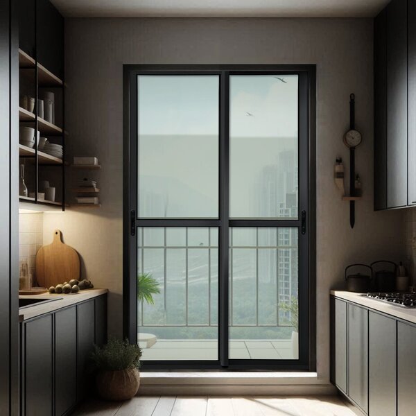 Porta De Correr 2 Folhas Moveis 210 X 200 Elite Com Fecho Aut