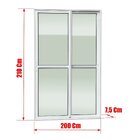 Porta De Correr 2 Folhas Moveis 210 X 200 Elite Com Fecho Aut