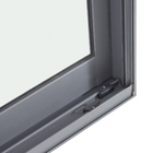 Porta Balcão de Correr 3 Folhas Alumínio Pintado Cinza com Vidro Transparente 2,14x1,50m Linha Vivace Artens