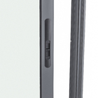 Porta Balcão de Correr 3 Folhas Alumínio Pintado Cinza com Vidro Transparente 2,14x1,50m Linha Vivace Artens