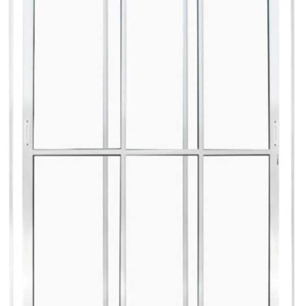 Porta De Correr 3 Folhas De Vidro Móveis Com Trinco 2,10 X 1,