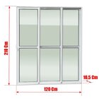 Porta De Correr 3 Folhas Moveis Sequenciais 210 X 120 Elite C