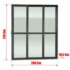 Porta De Correr 3 Folhas Moveis Sequenciais 210 X 200 Elite C