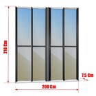 Porta De Correr 4 Folhas Moveis 210 X 200 Elite Com Fechadura