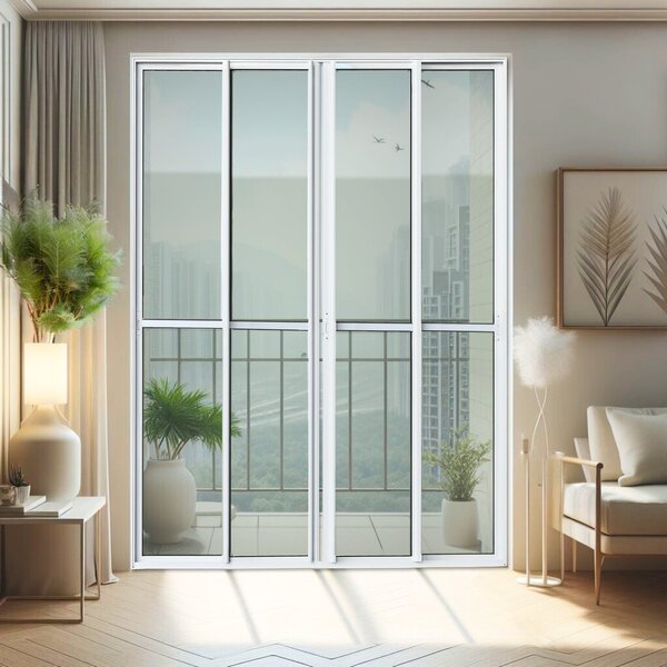 Porta De Correr 4 Folhas Moveis 210 X 200 Elite Com Fecho Aut