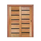 Porta De Correr  Friso Preto 2 Folhas Em Madeira Maciã§a Cedr