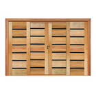 Porta De Correr  Friso Preto 4 Folhas Em Madeira Maciã§a Cedr