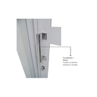 Porta de Correr 3 Folhas Aço Pintado Branco 2,17x1,60m Lado Esquerdo Linha Prátika Sasazaki
