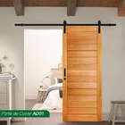 Porta De Correr Ad01 Em Madeira Maciça Tauari Com Trilho De A