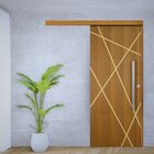 Porta De Correr Agatha Trilho Embutir Puxador Barra Chata 800