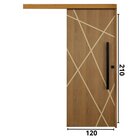 Porta De Correr Agatha Trilho Embutir Puxador Tubolar 800 Mm