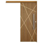 Porta De Correr Agatha Trilho Embutir Puxador Tubolar 800 Mm