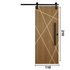 Porta De Correr Agatha Trilho Soft Puxador Barra Chata 800 Mm