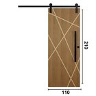 Porta De Correr Agatha Trilho Soft Puxador Tubolar 800 Mm 110