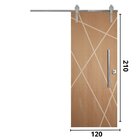 Porta De Correr Agatha Trilho Soft Puxador Tubolar 800 Mm 120