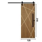 Porta De Correr Agatha Trilho Soft Puxador Tubolar 800 Mm 120