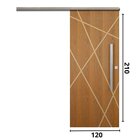 Porta De Correr Agatha Trilho Vision Puxador Barra Chata 800